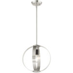 46413-91 1 Light Brushed Nickel Pendant-Lighting LumensPendant Lights