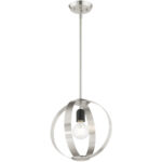 46413-91 1 Light Brushed Nickel Pendant-Lighting LumensPendant Lights