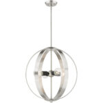 46415-91 4 Light Brushed Nickel Chandelier-Lighting LumensChandeliers