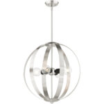 46415-91 4 Light Brushed Nickel Chandelier-Lighting LumensChandeliers