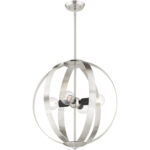 46415-91 4 Light Brushed Nickel Chandelier-Lighting LumensChandeliers