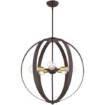 46416-07 5 Light Bronze Chandelier-Lighting LumensChandeliers