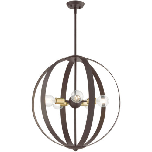 46416-07 5 Light Bronze Chandelier-Lighting LumensChandeliers