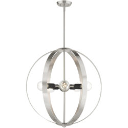 46416-91 5 Light Brushed Nickel Chandelier-Lighting LumensChandeliers