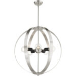 46416-91 5 Light Brushed Nickel Chandelier-Lighting LumensChandeliers