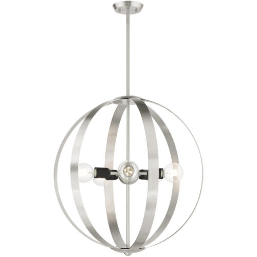 46416-91 5 Light Brushed Nickel Chandelier-Lighting LumensChandeliers