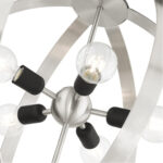 46416-91 5 Light Brushed Nickel Chandelier-Lighting LumensChandeliers