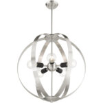 46416-91 5 Light Brushed Nickel Chandelier-Lighting LumensChandeliers