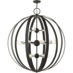 46418-04 16 Light Black Foyer Chandelier-Lighting LumensChandeliers