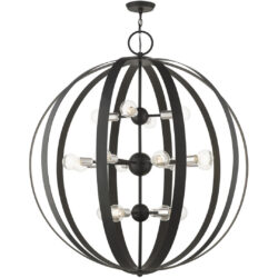 46418-04 16 Light Black Foyer Chandelier-Lighting LumensChandeliers