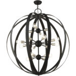 46418-04 16 Light Black Foyer Chandelier-Lighting LumensChandeliers