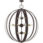 46418-07 16 Light Bronze Foyer Chandelier-Lighting LumensChandeliers