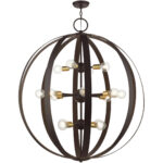 46418-07 16 Light Bronze Foyer Chandelier-Lighting LumensChandeliers