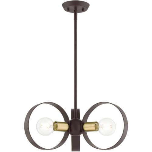 46423-07 3 Light Bronze Chandelier-Lighting LumensChandeliers