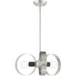 46423-91 3 Light Brushed Nickel Chandelier-Lighting LumensChandeliers