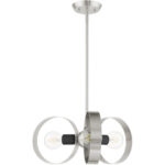 46423-91 3 Light Brushed Nickel Chandelier-Lighting LumensChandeliers