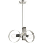 46423-91 3 Light Brushed Nickel Chandelier-Lighting LumensChandeliers