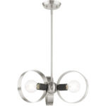 46423-91 3 Light Brushed Nickel Chandelier-Lighting LumensChandeliers