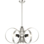 46425-91 6 Light Brushed Nickel Chandelier-Lighting LumensChandeliers