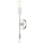 5 inch 2 Light Brushed Nickel Wall Sconce with Steel base material-Lighting LumensWall Sconces