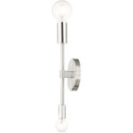 5 inch 2 Light Brushed Nickel Wall Sconce with Steel base material-Lighting LumensWall Sconces