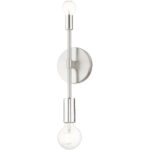 5 inch 2 Light Brushed Nickel Wall Sconce with Steel base material-Lighting LumensWall Sconces