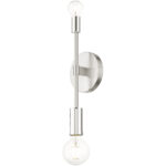 5 inch 2 Light Brushed Nickel Wall Sconce with Steel base material-Lighting LumensWall Sconces