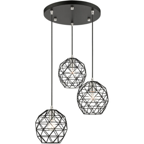 46593-04 3 Light Black Pendant-Lighting LumensPendant Lights