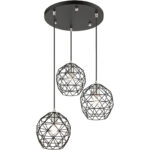 46593-04 3 Light Black Pendant-Lighting LumensPendant Lights