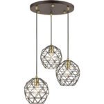 46593-07 3 Light Bronze Pendant-Lighting LumensPendant Lights