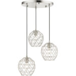 46593-91 3 Light Brushed Nickel Pendant-Lighting LumensPendant Lights