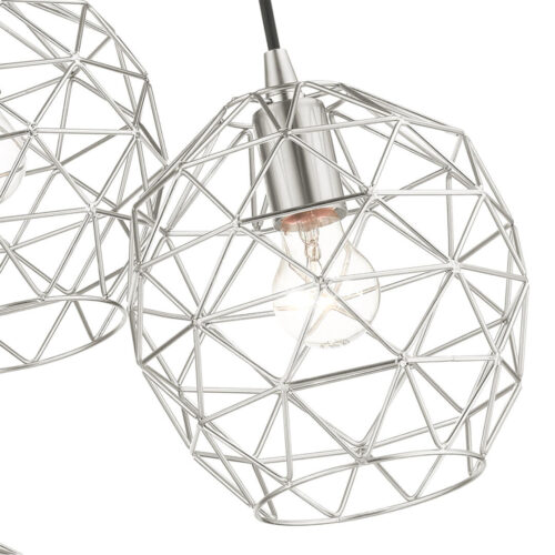 46593-91 3 Light Brushed Nickel Pendant-Lighting LumensPendant Lights