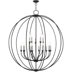 15 Light Black Chandelier with Steel base material-Lighting LumensChandeliers