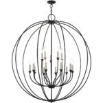 15 Light Black Chandelier with Steel base material-Lighting LumensChandeliers