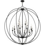 15 Light Black Chandelier with Steel base material-Lighting LumensChandeliers