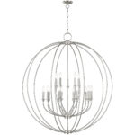 15 Light Brushed Nickel Foyer Chandelier with Steel base material-Lighting LumensChandeliers