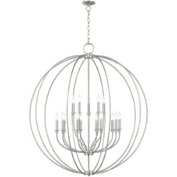 15 Light Brushed Nickel Foyer Chandelier with Steel base material-Lighting LumensChandeliers