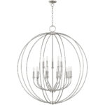 15 Light Brushed Nickel Foyer Chandelier with Steel base material-Lighting LumensChandeliers