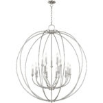 15 Light Brushed Nickel Foyer Chandelier with Steel base material-Lighting LumensChandeliers