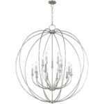 15 Light Brushed Nickel Foyer Chandelier with Steel base material-Lighting LumensChandeliers