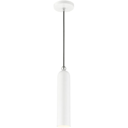 46751-69 1 Light Shiny White Pendant-Lighting LumensPendant Lights