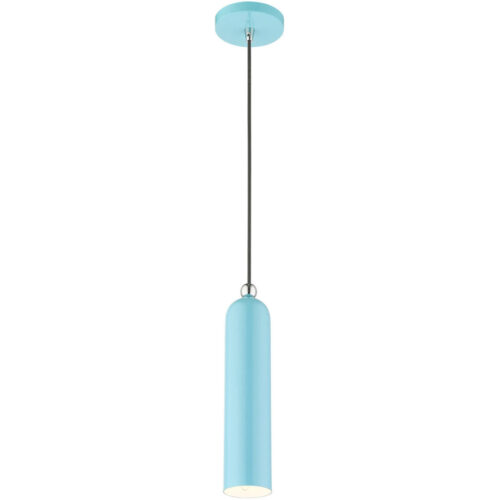 46751-74 1 Light Shiny Baby Blue Pendant-Lighting LumensPendant Lights