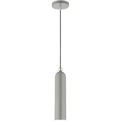 46751-90 1 Light Shiny Light Gray Pendant-Lighting LumensPendant Lights