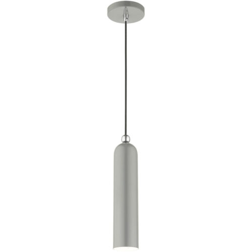 46751-90 1 Light Shiny Light Gray Pendant-Lighting LumensPendant Lights