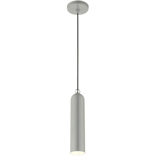 46751-90 1 Light Shiny Light Gray Pendant-Lighting LumensPendant Lights