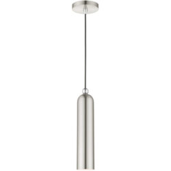 46751-91 1 Light Brushed Nickel Pendant-Lighting LumensPendant Lights