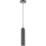 46751-96 1 Light Shiny Dark Gray Pendant-Lighting LumensPendant Lights