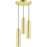 46753-12 3 Light Satin Brass  Pendant-Lighting LumensPendant Lights