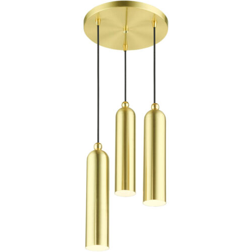 46753-12 3 Light Satin Brass  Pendant-Lighting LumensPendant Lights