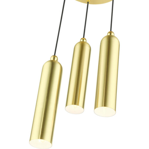 46753-12 3 Light Satin Brass  Pendant-Lighting LumensPendant Lights